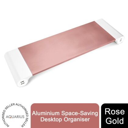Aluminium Space-Saving Desktop Organiser[Rose Gold]