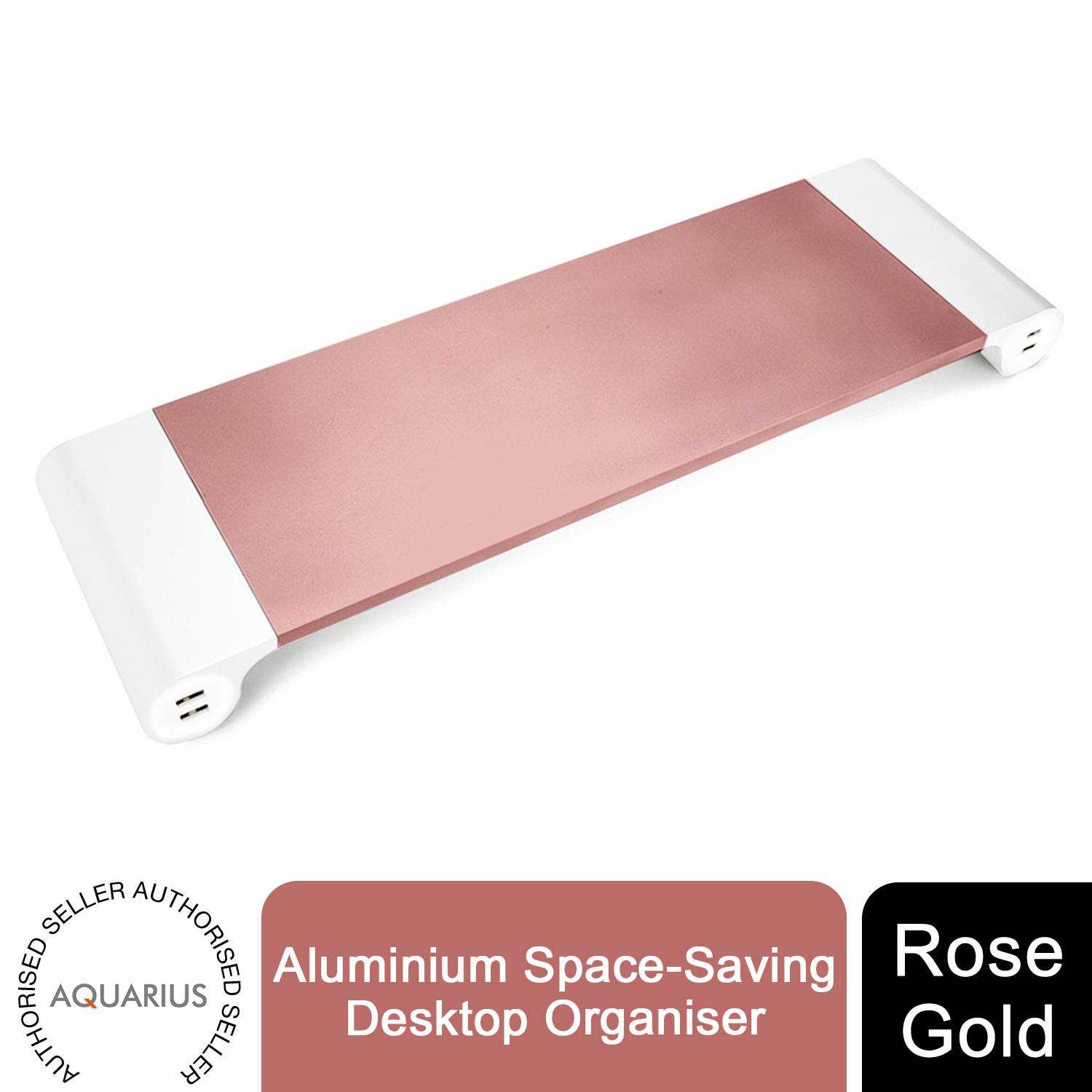 Aluminium Space-Saving Desktop Organiser[Rose Gold]