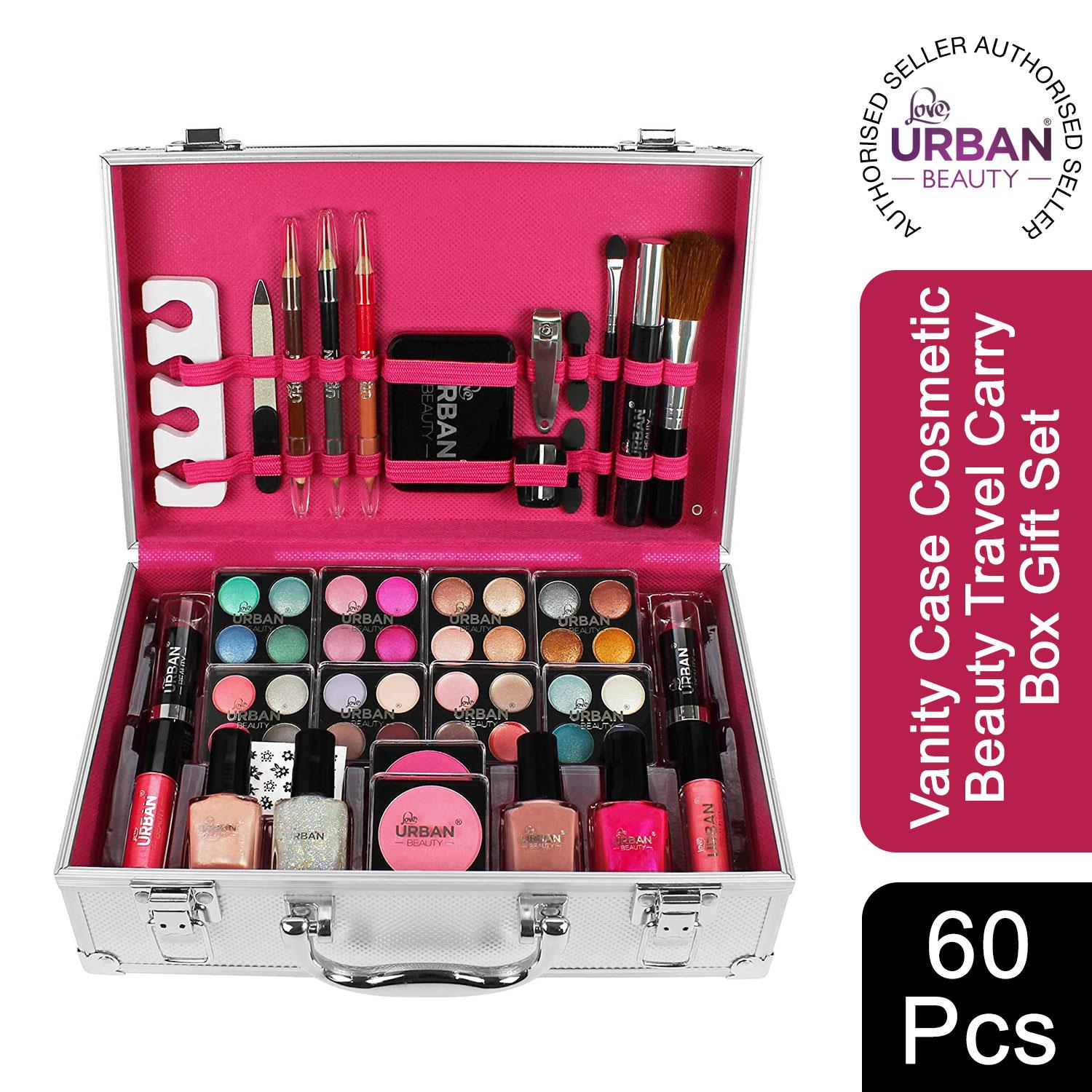 Love Urban Beauty Vanity Case Cosmetic Beauty Travel Carry Box Gift Set 60 Piece